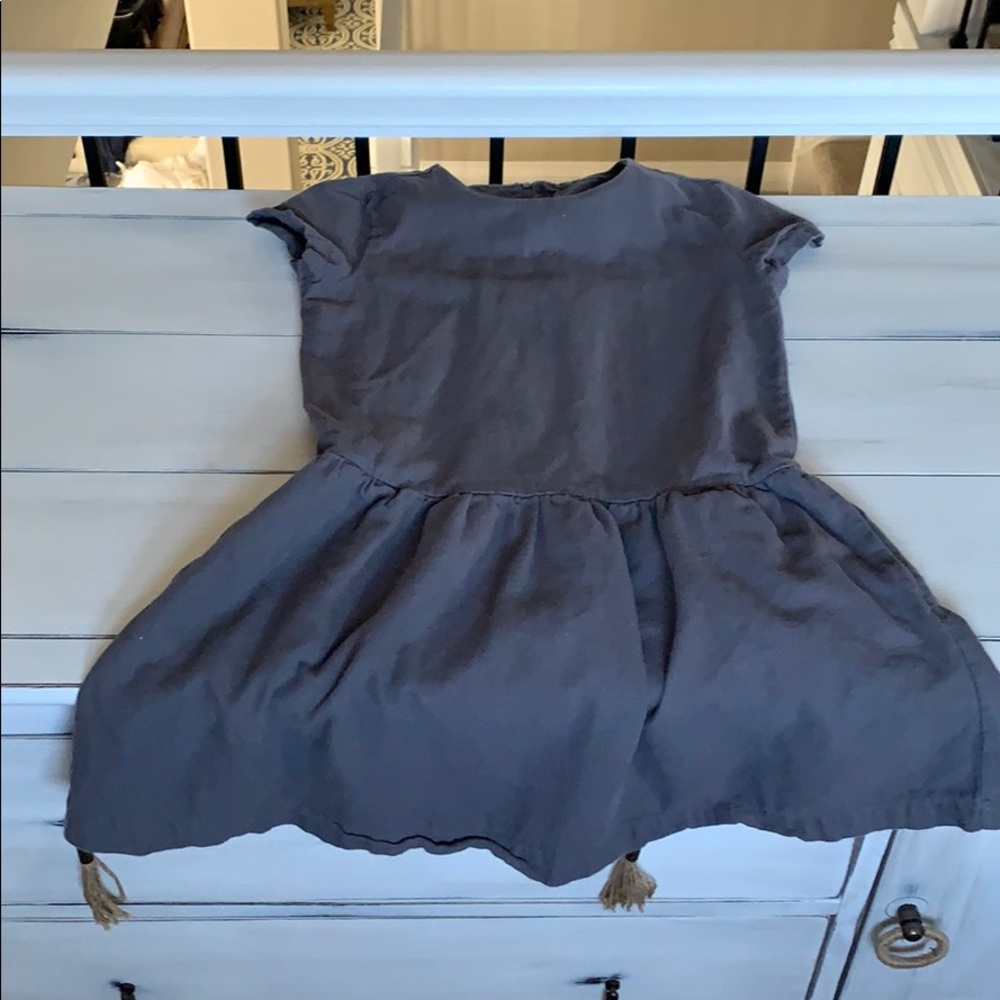 Girls primary.com dark grey casual play dress
